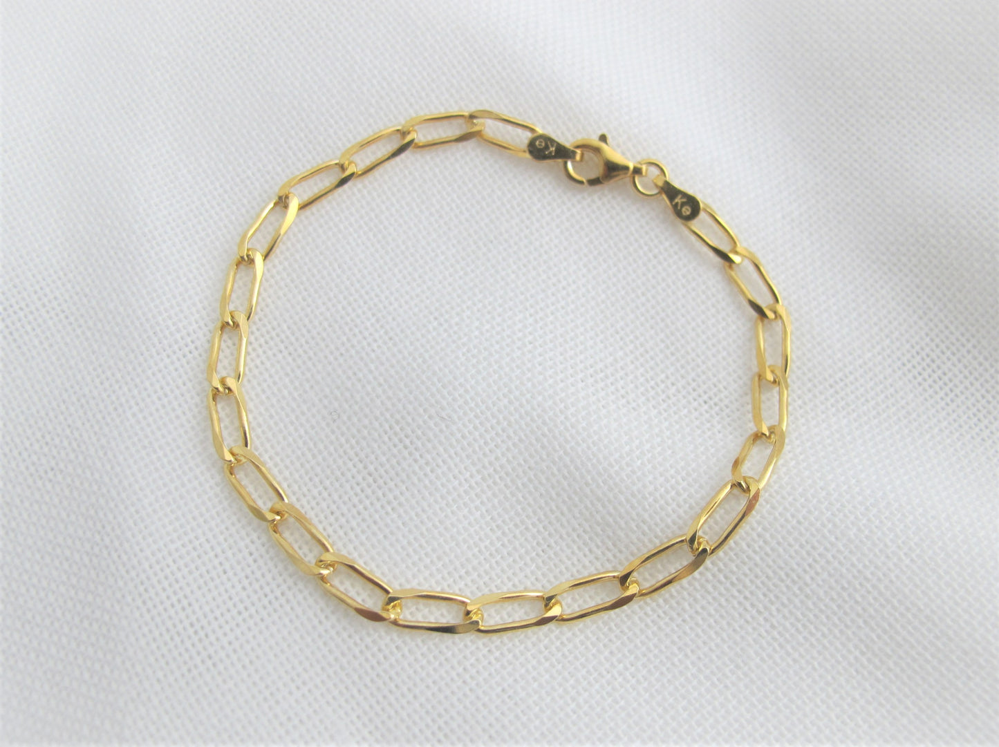 Panzerarmband 925 Silber vergoldet