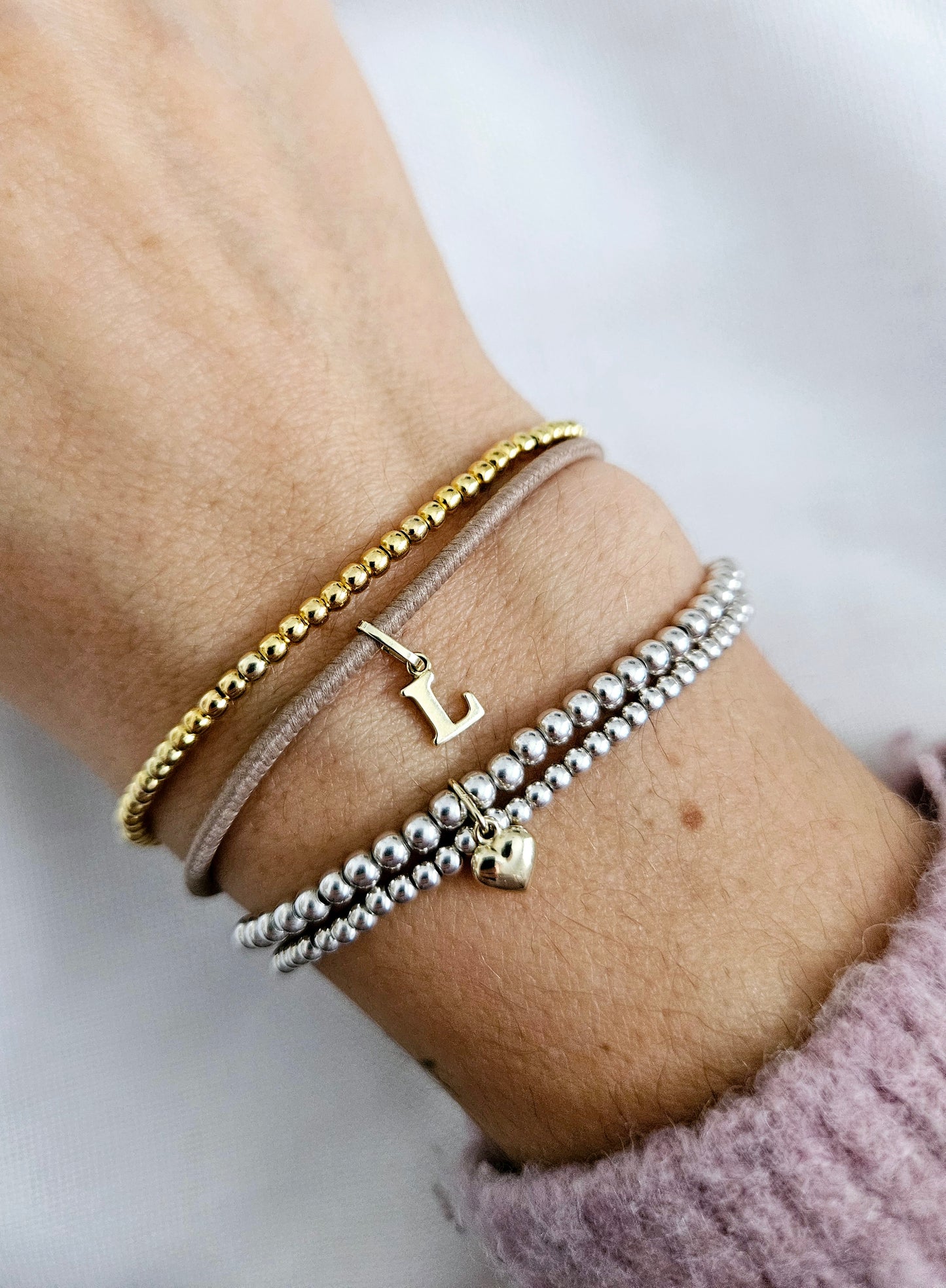 Kugelarmband 2,5mm / 925 Si. vergoldet