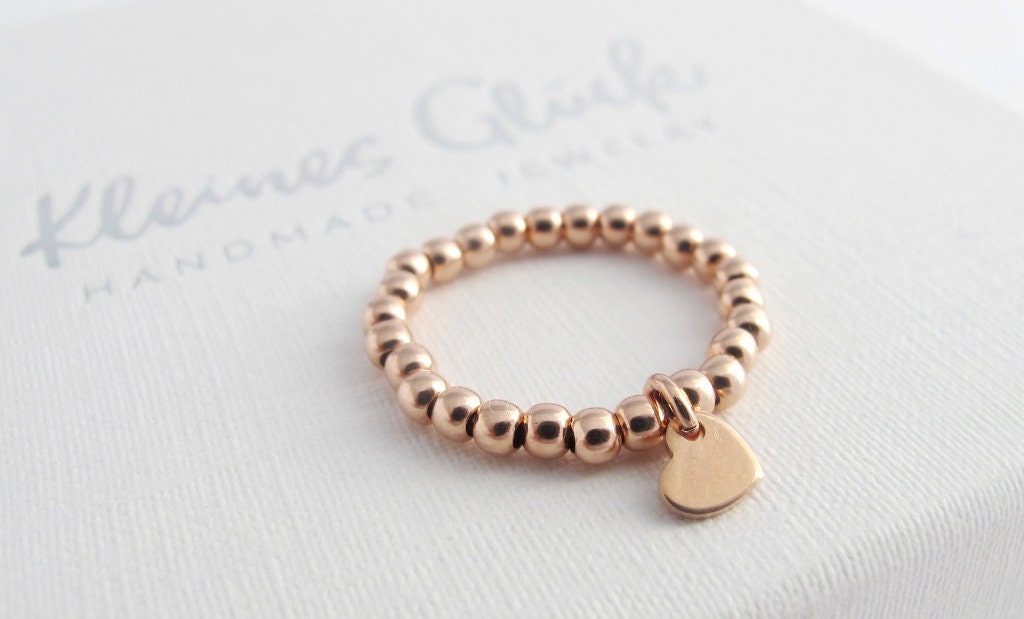 Kugelring Little Heart mini 925 Si. rosévergoldet
