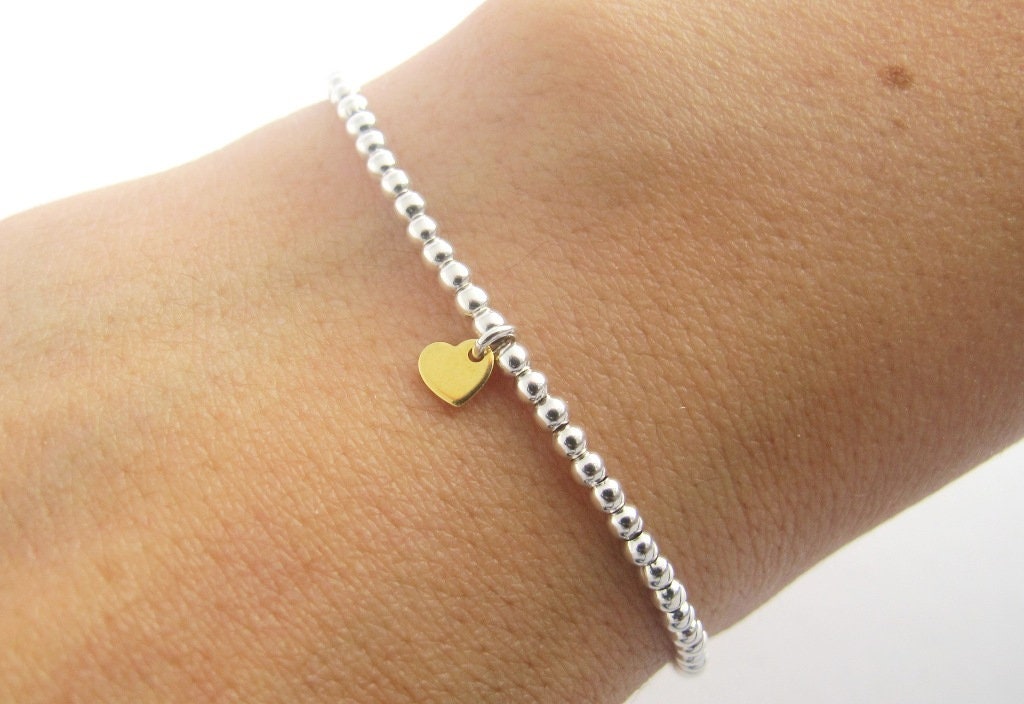 Kugelarmband Little Heart 925 Silber gold