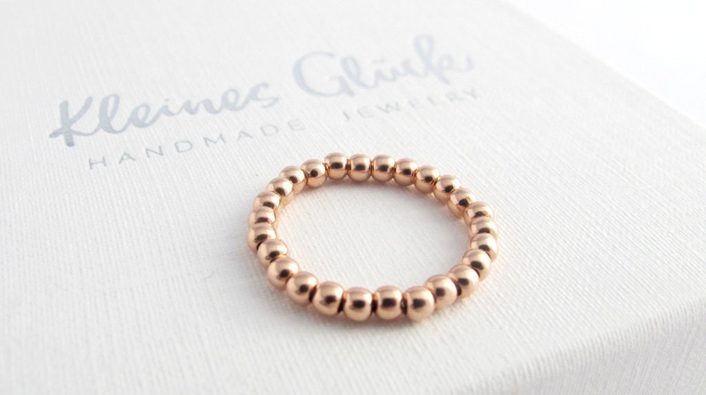 Kugelring Stapelring mini 925 Si. rosévergoldet