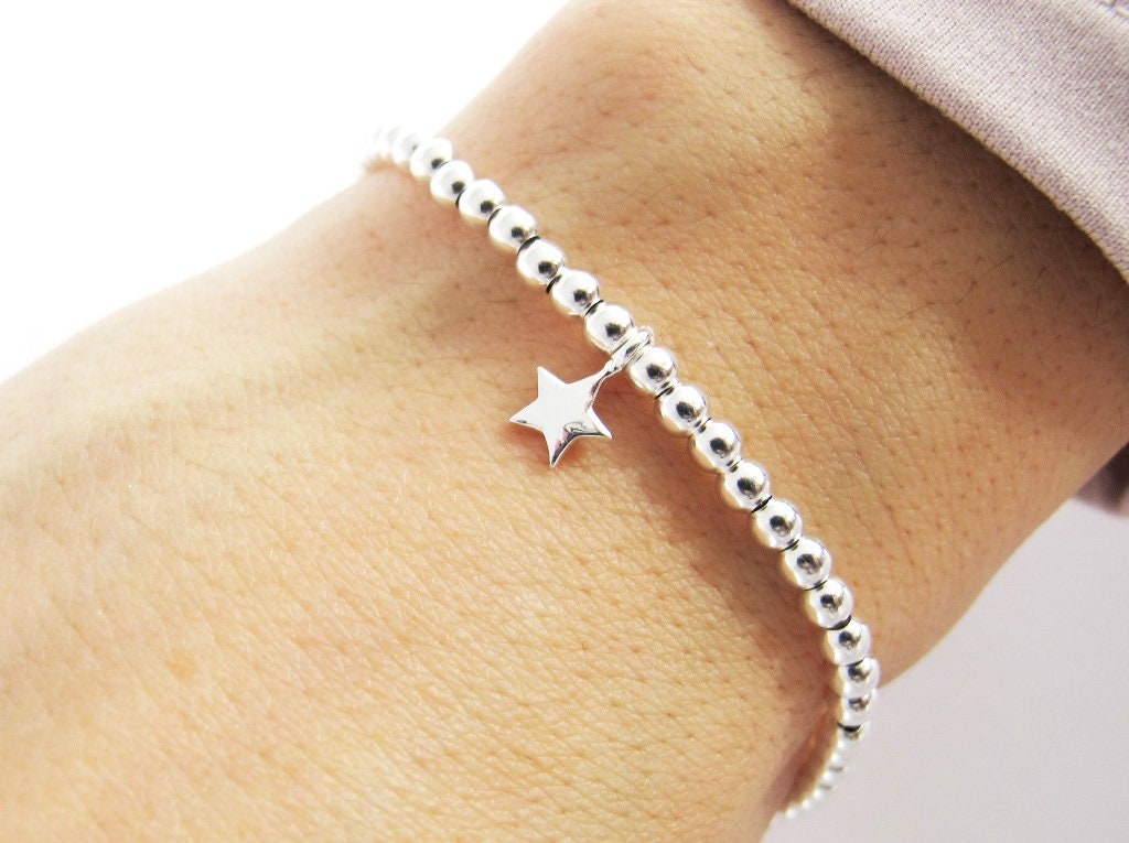 925 Silber Kugelarmband Sternchen 3,5mm