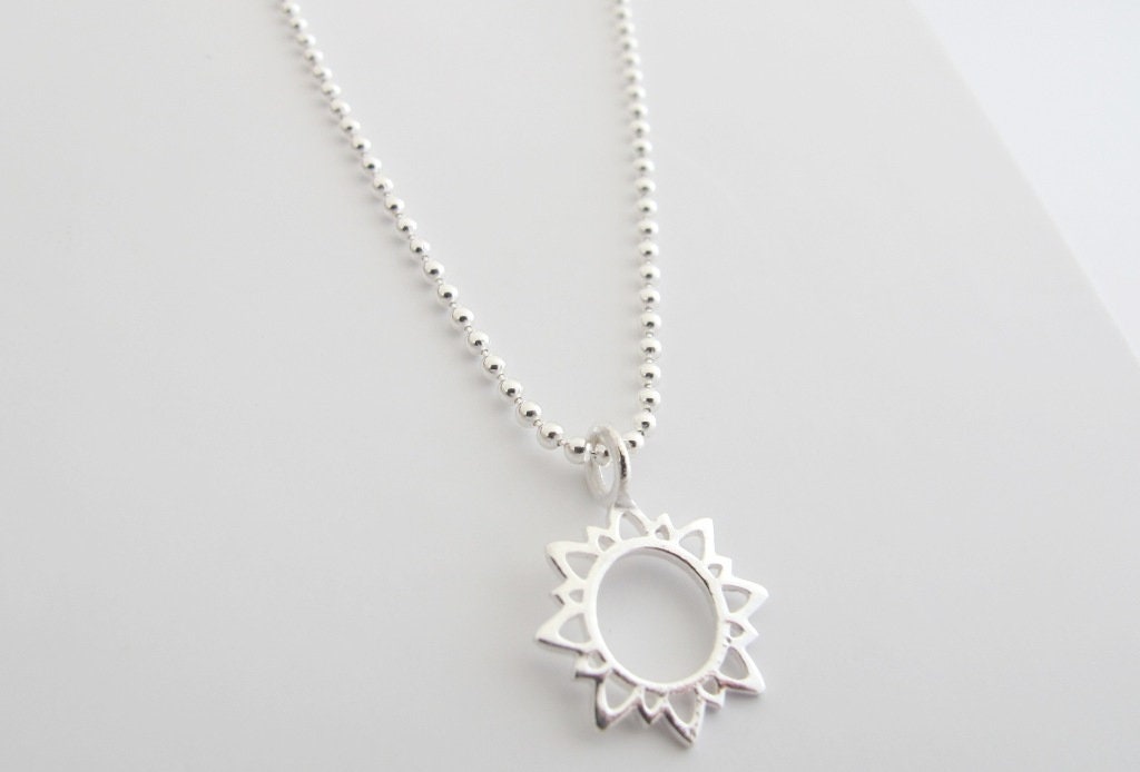 Kugelkette Chakra Sonne 925 Silber