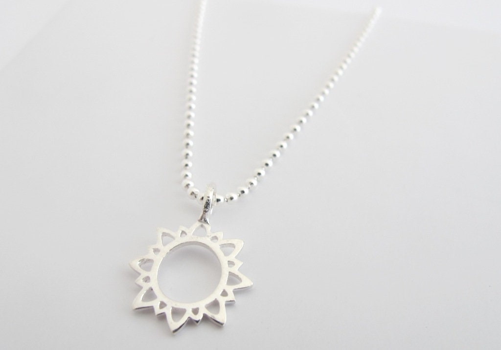 Kugelkette Chakra Sonne 925 Silber