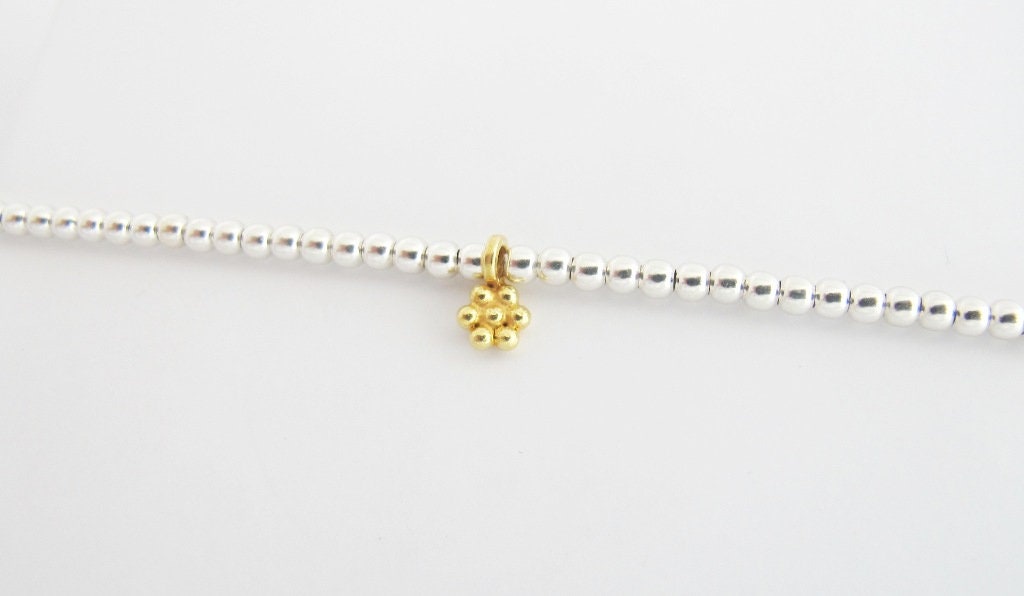 Armband Little Flower 925 Si. bicolor