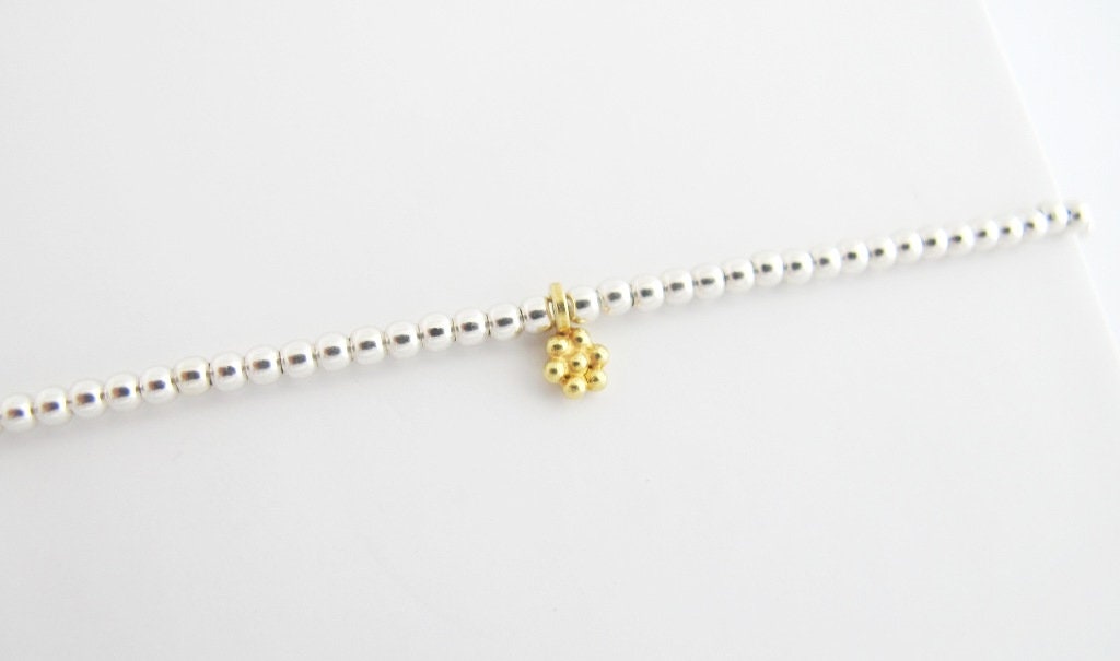 Armband Little Flower 925 Si. bicolor