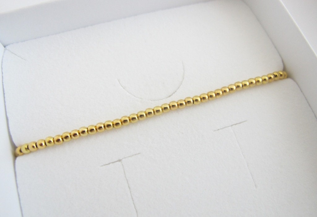 Kugelarmband 2,5mm / 925 Si. vergoldet