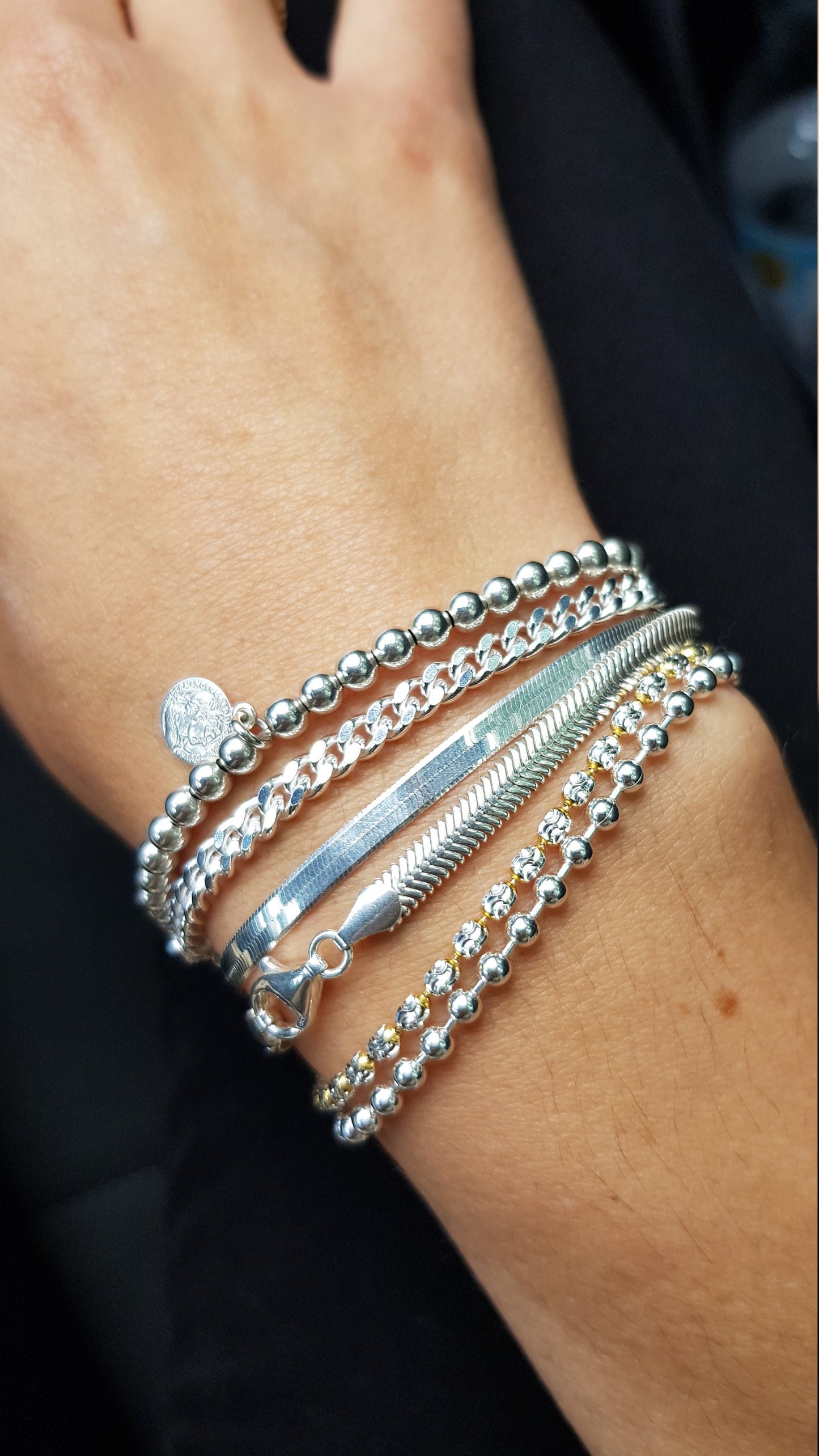 Armband Gloria 925er Silber | Panzerarmband