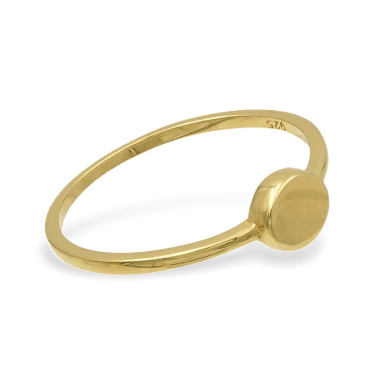 Ring Dot 925er Silber vergoldet | Silberring | Ring gold