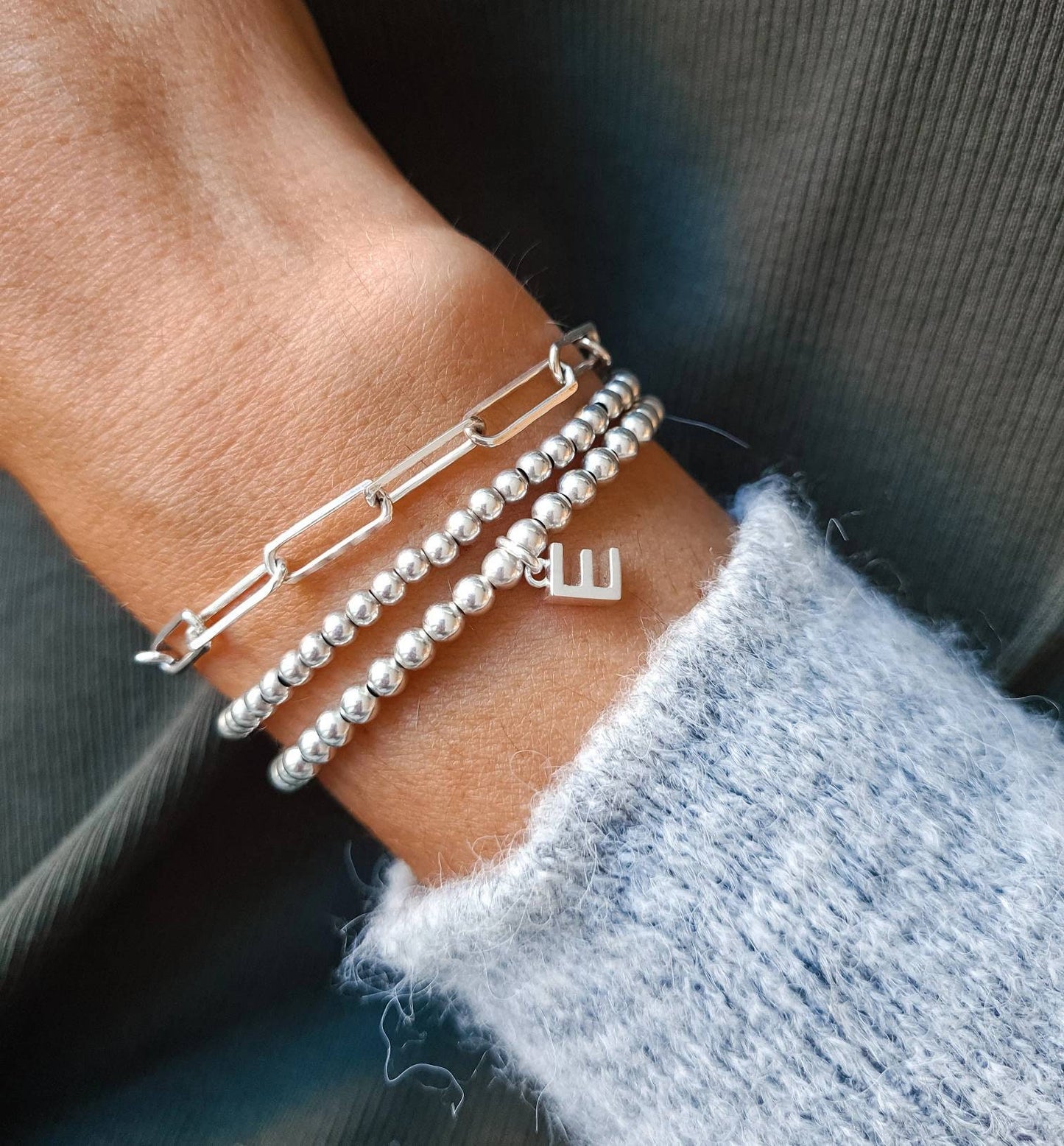Kugelarmband 4mm 925 Silber