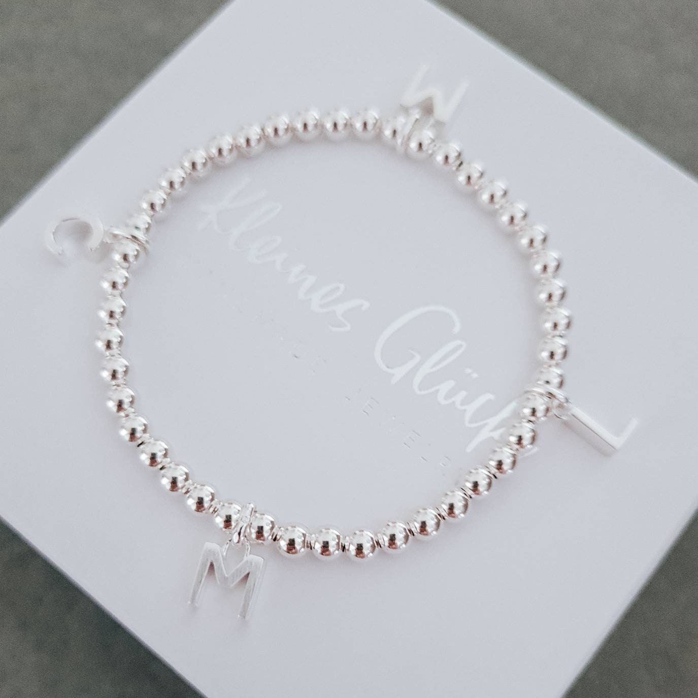 Kugelarmband 'Name it' 925er Silber | Armband Initialen
