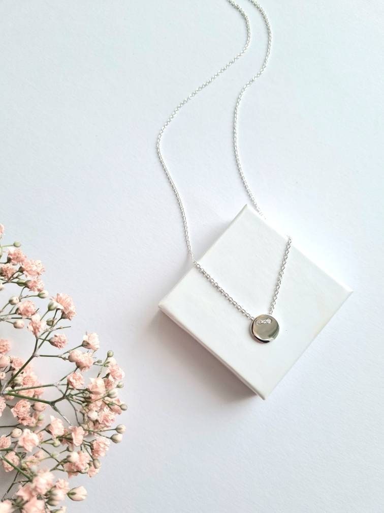 Kette Ellie 925 Silber | Halskette mit Plättchen | filigrane Silberkette