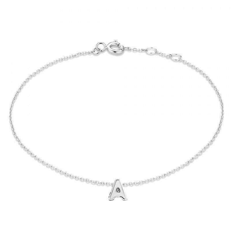 Buchstaben Armkettchen 925 Silber | filigranes Armband | Armband mit Initialen