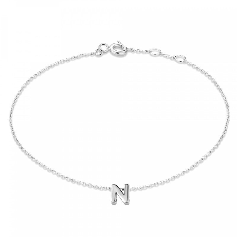 Buchstaben Armkettchen 925 Silber | filigranes Armband | Armband mit Initialen