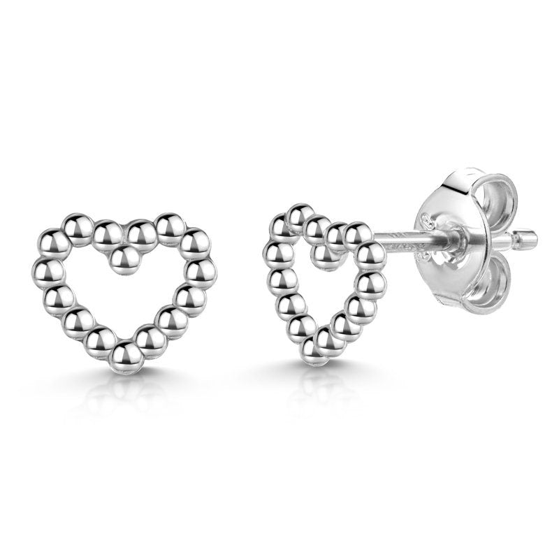 Ohrstecker Kugelherz 925 Silber | Ohrringe