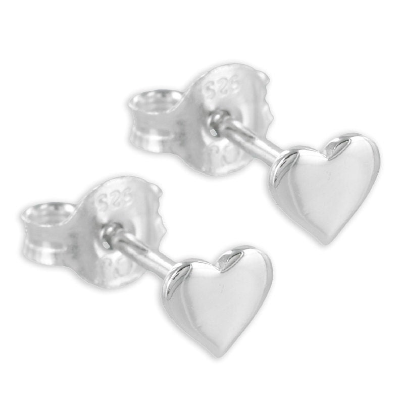 Herz Ohrstecker 925 Silber