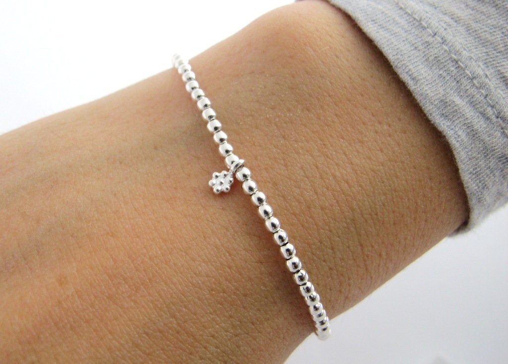 Kugelarmband Mini Flower 925 Silber