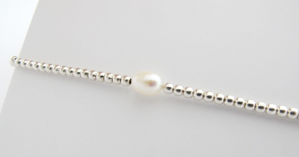 Kugelarmband Pearl 925 Silber | Armband mit Süßwasserperle