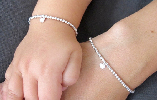 Mama-Tochter Armband Set Little Heart 925er Silber | Mutter-Tochter Schmuck
