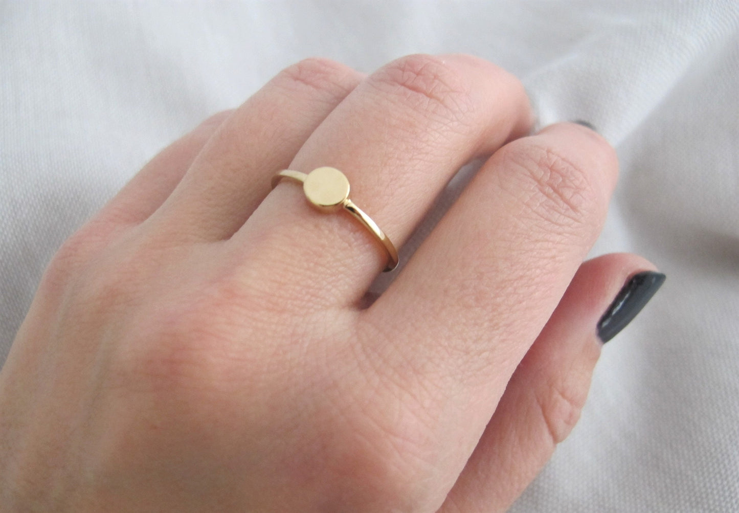 Ring Dot 925er Silber vergoldet | Silberring | Ring gold